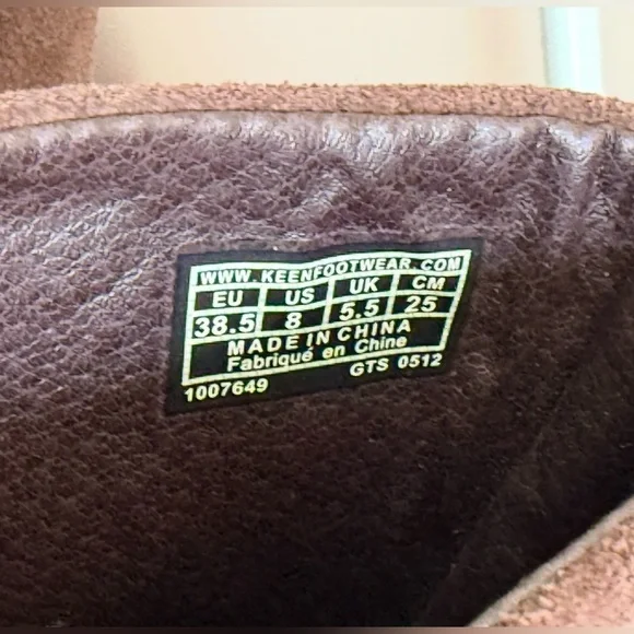 KEEN LAKEN HIGH BOOTS, W8 in Brown Leather - Picture 7 of 8